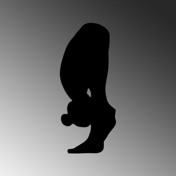 Wallity Yoga 26 Escultura de Pared de Metal Negra Wallity Yoga 26 Escultura de Pared de Metal Negra